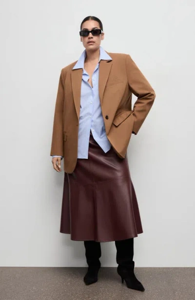Mango Milano Blazer In Brown