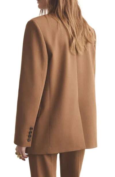 Mango Milano Blazer In Brown