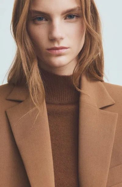 Mango Milano Blazer In Brown