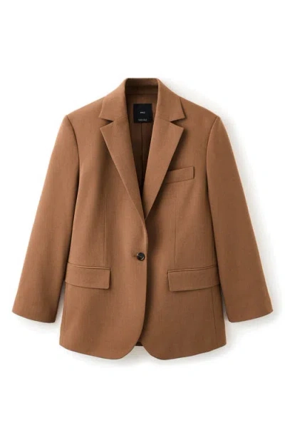 Mango Milano Blazer In Brown