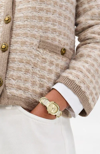 Rag & Bone Rory Leather Strap Watch, 25mm In White