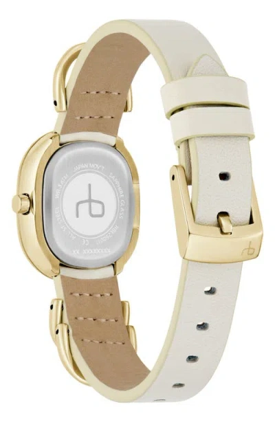 Rag & Bone Rory Leather Strap Watch, 25mm In White