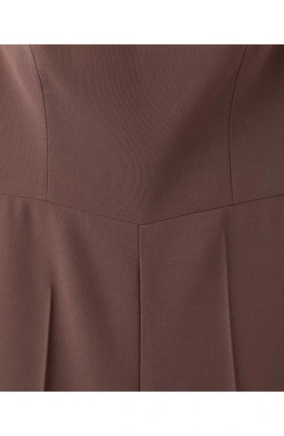 Mango Wide Leg Halter Jumpsuit In Brown