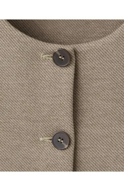 Mango Fitted Vest In Neutral