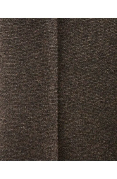 Mango Heathered Wool Blend Flare Pants In Brown