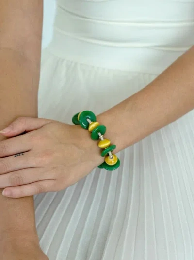 By Lilla Samba Capsule Bracelet Hair Tie In Yellow