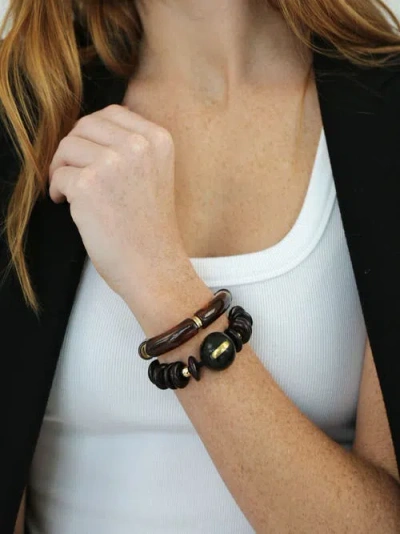 By Lilla Limo Capsule Bracelet Hairtie In Brown