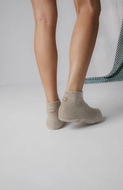 Lunya Organic Cotton Blend Slipper Sock In Gray