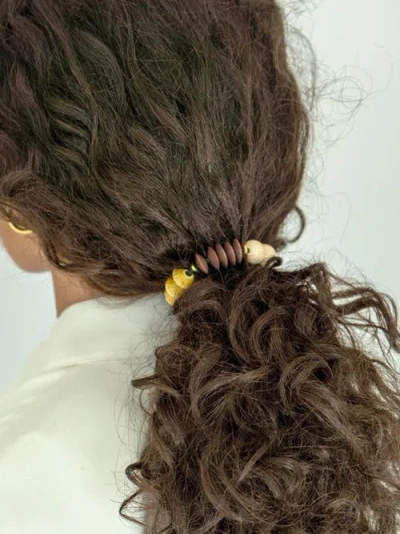 By Lilla Rio Capsule Bracelet Hair Tie In Brown