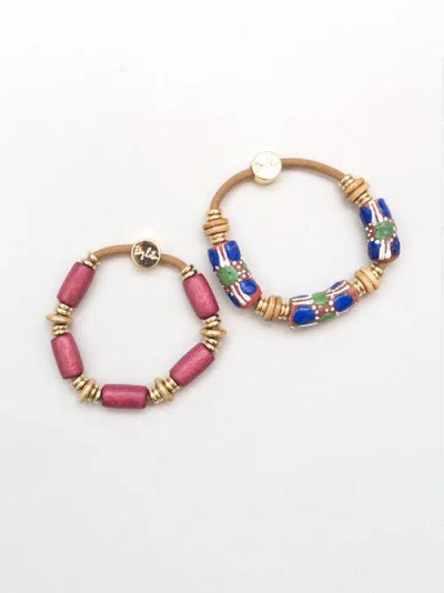 By Lilla Boardwalk Capsule Bracelet Hairtie In Pink