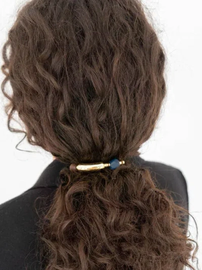 By Lilla Tangy Capsule Bracelet Hair Tie In Gold