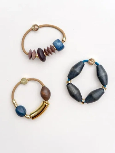 By Lilla Amber Capsule Bracelet Hair Tie In Gold