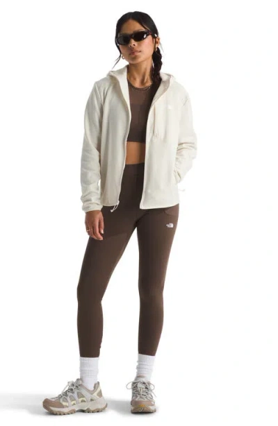 The North Face Performance Fleece Full Zip Hoodie Jacket In White