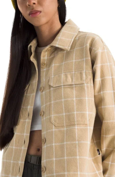 The North Face Valley Plaid Organic Cotton Flannel Shirt Jacket In Multi