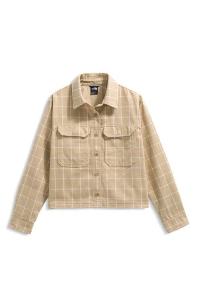 The North Face Valley Plaid Organic Cotton Flannel Shirt Jacket In Multi
