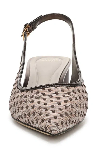 Sarto By Franco Sarto Amelie Slingback Pointed Toe Pump In Brown