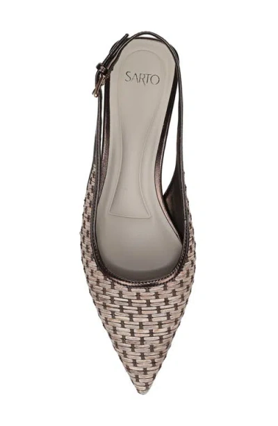 Sarto By Franco Sarto Amelie Slingback Pointed Toe Pump In Brown