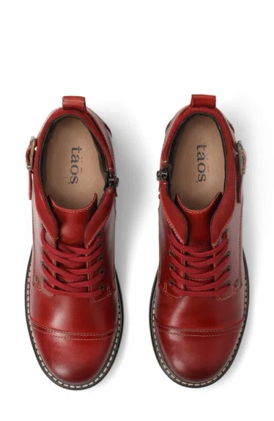 Taos Mini Cave Ankle Boot In Red
