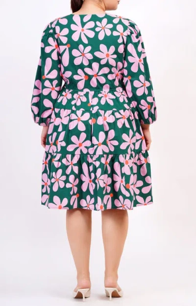 Leota Zariah Empire Waist Mini Dress In Multi