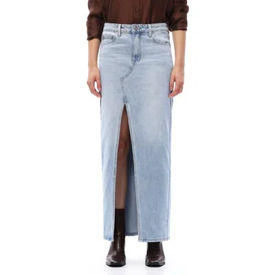 Bayeas Stretch Denim Maxi Skirt In Blue