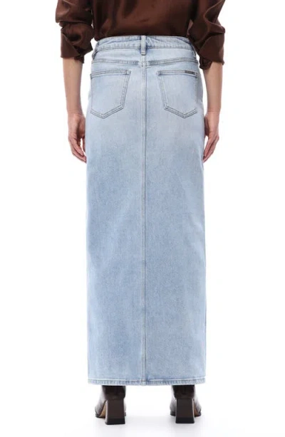Bayeas Stretch Denim Maxi Skirt In Blue