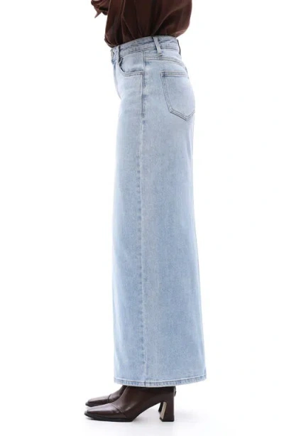 Bayeas Stretch Denim Maxi Skirt In Blue