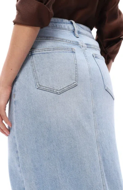 Bayeas Stretch Denim Maxi Skirt In Blue