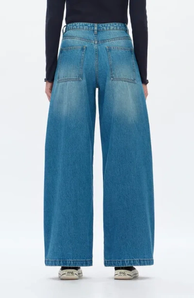 Bayeas High Waist Embroidered Detail Wide Leg Jeans In Multi