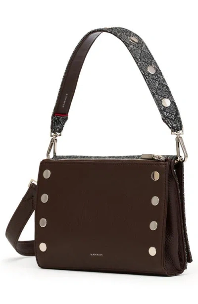 Hammitt Small Montana Jacquard & Leather Clutch In Gray