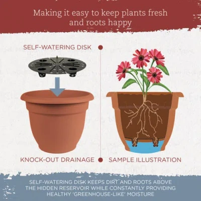 Bloem 20" Ariana Pot Planter, Terra Cotta In Brown