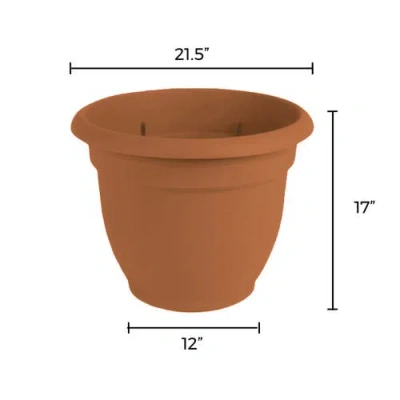 Bloem 20" Ariana Pot Planter, Terra Cotta In Brown