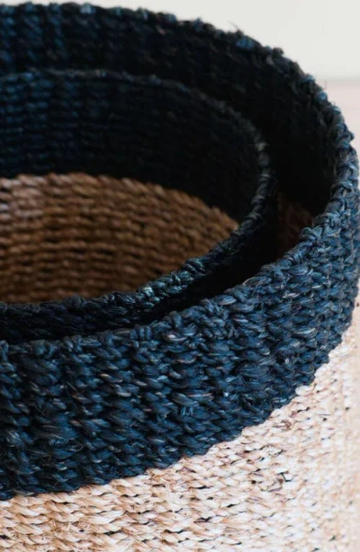 Likha Cylinder Tabletop Basket, Set Of 2 In Brown