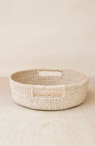Likha Round Tray With Cutout Handles In Neutral