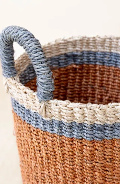 Likha Cylinder Vase Basket With Handles In Brown