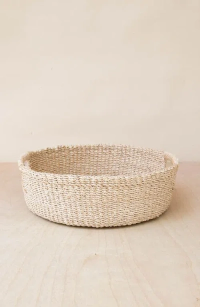 Likha Round Tray With Cutout Handles In Neutral