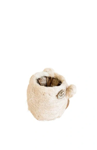 Likha Animal Head Coco Coir Planters In Neutral