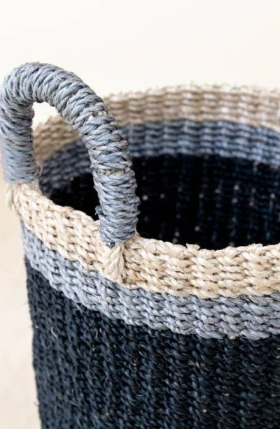 Likha Cylinder Vase Basket With Handles In Black