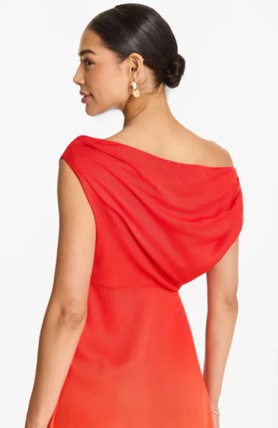 Diarrablu Ombra Sherbet Alba Fsc® Certified Viscose Dress In Red