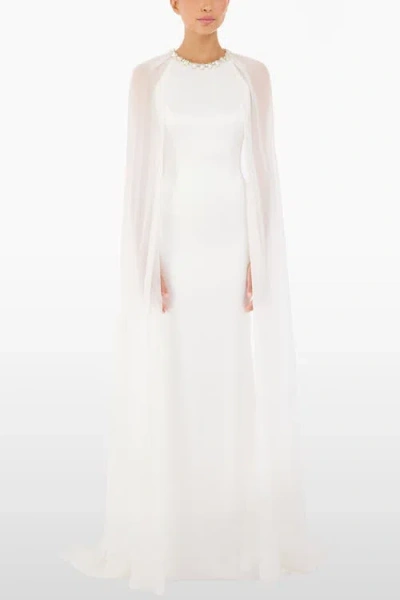 Jenny Packham Dream Catcher Embellished Dress In White