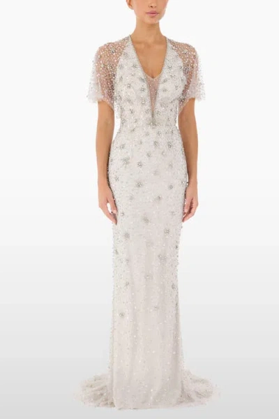 Jenny Packham Sofie Crystal-embellished Gown In White