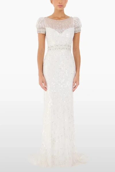 Jenny Packham Sungem Sequin-embellished Dress In White
