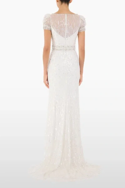 Jenny Packham Sungem Sequin-embellished Dress In White