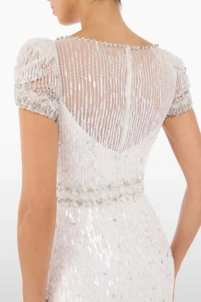Jenny Packham Sungem Sequin-embellished Dress In White
