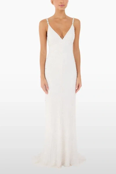 Jenny Packham Nora Sequin-embellished Gown In White