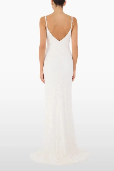 Jenny Packham Nora Sequin-embellished Gown In White