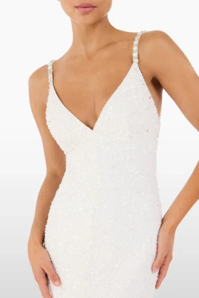 Jenny Packham Nora Sequin-embellished Gown In White