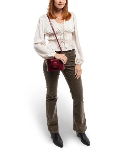 Old Trend Begonia Genuine Leather Vintage Case Crossbody In Burgundy