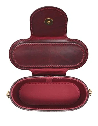 Old Trend Begonia Genuine Leather Vintage Case Crossbody In Burgundy