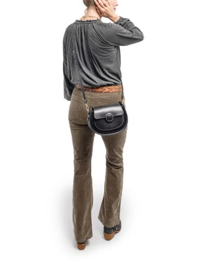 Old Trend Begonia Genuine Leather Vintage Compact Crossbody In Black