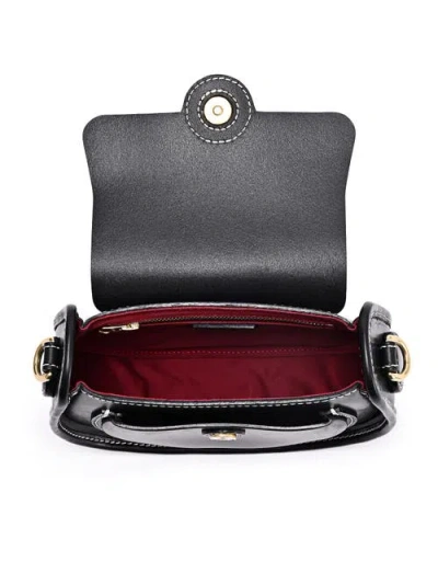 Old Trend Begonia Genuine Leather Vintage Compact Crossbody In Black